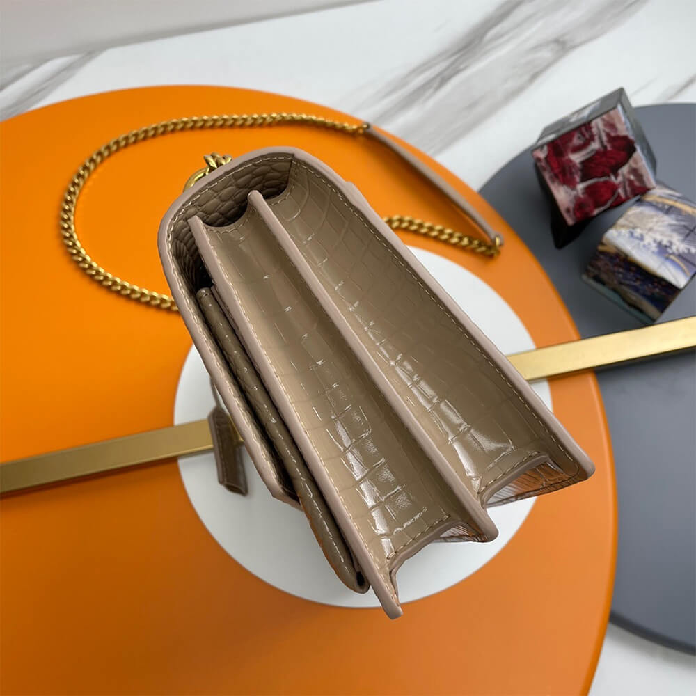 YSL Crocodile-embossed leather SUNSET Medium