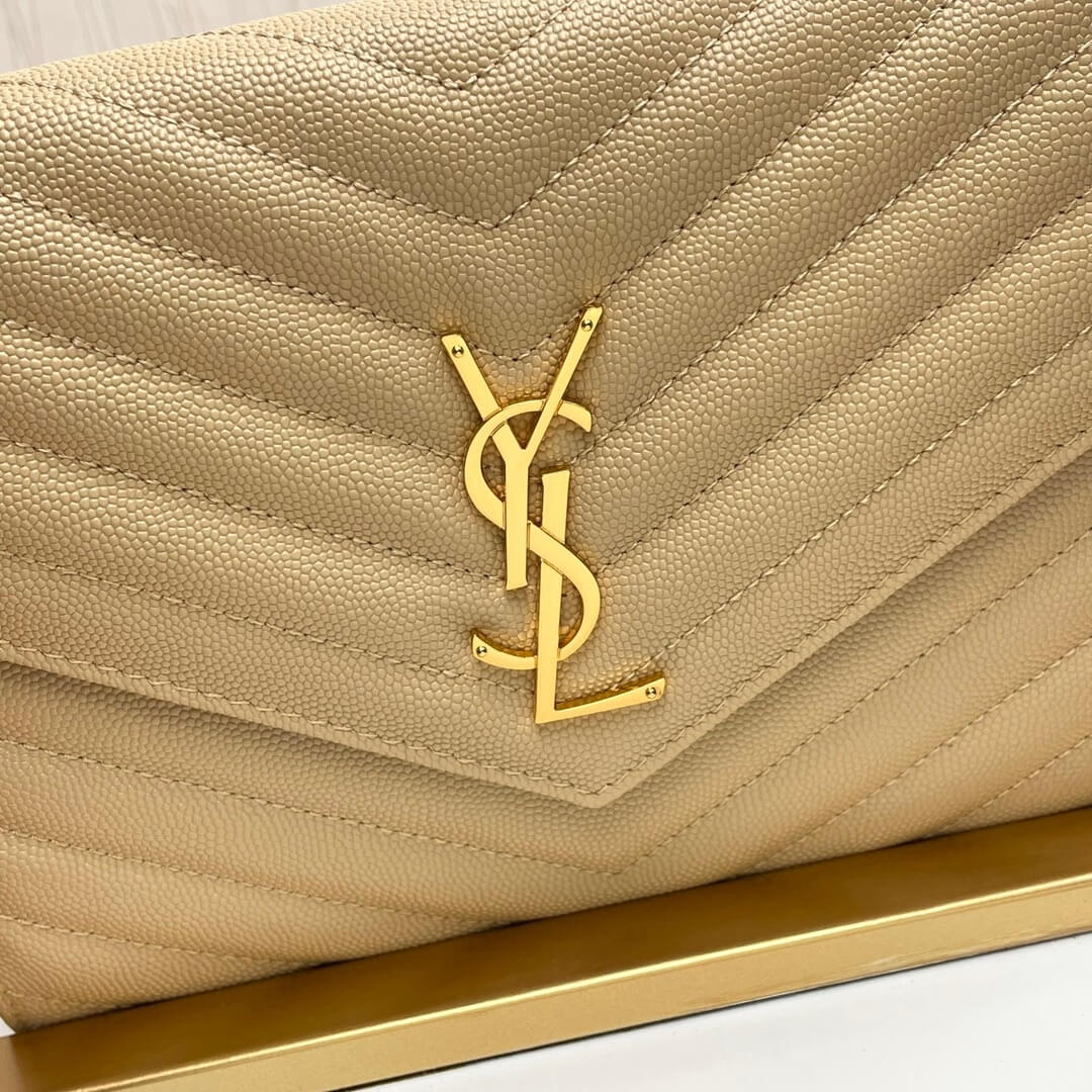 YSL CASSANDRE matelassé leather flap clutch
