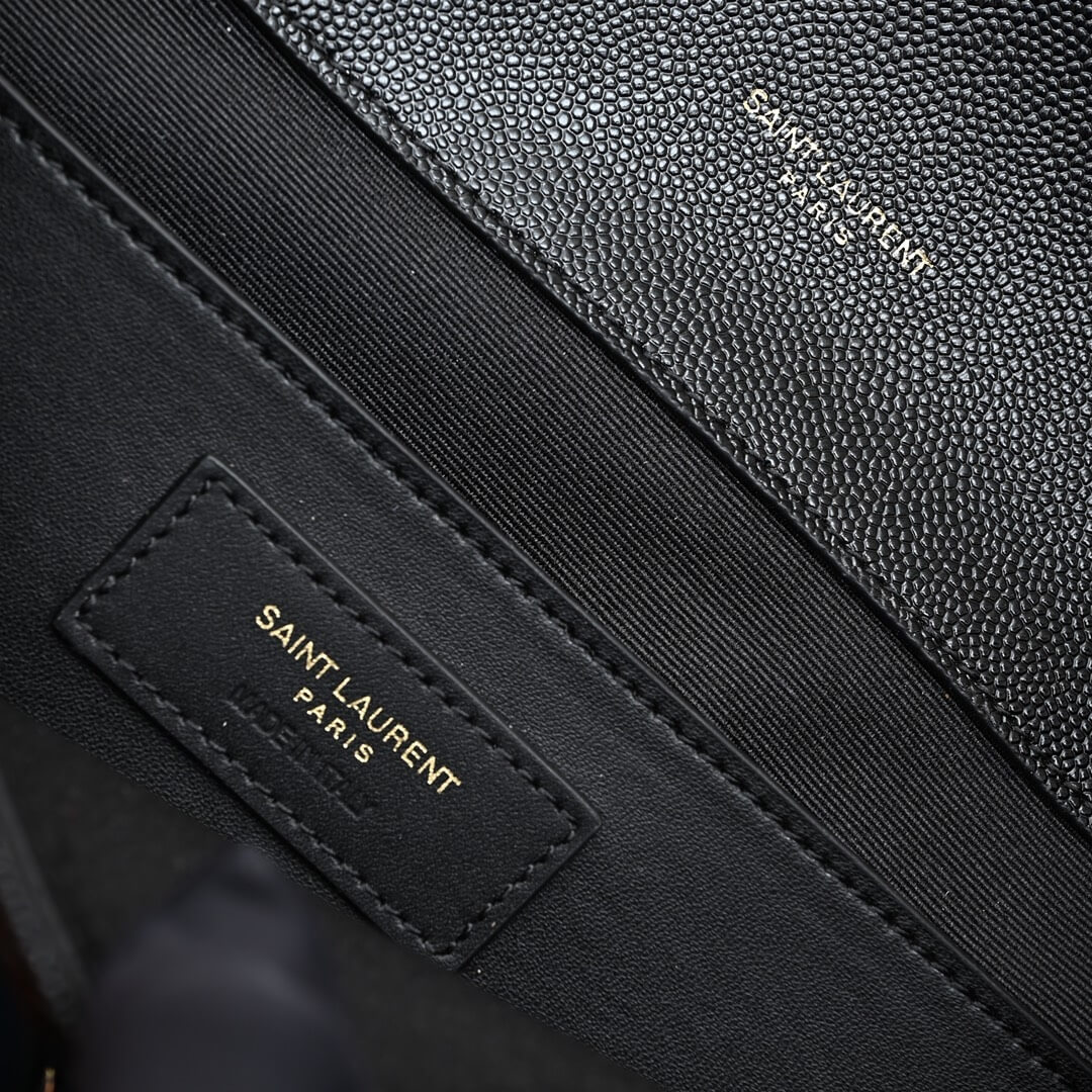 YSL ENVELOPE MEDIUM IN QUILTED GRAIN DE POUDRE EMBOSSED LEATHER