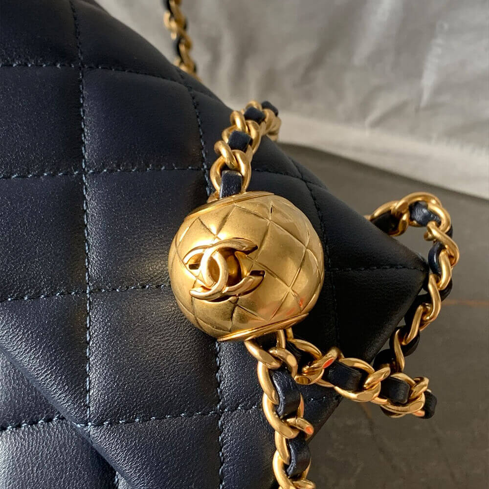 Ch*el pearl crush mini rectangular flap