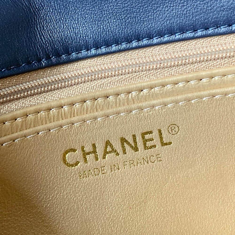 Ch*el pearl crush mini rectangular flap