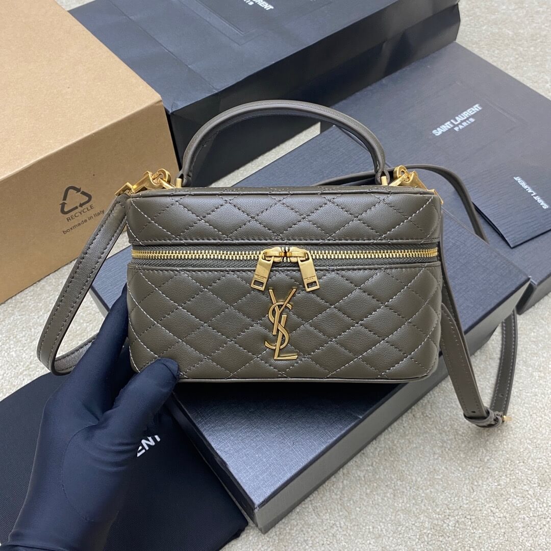 YSL GABY lambskin cosmetic bag