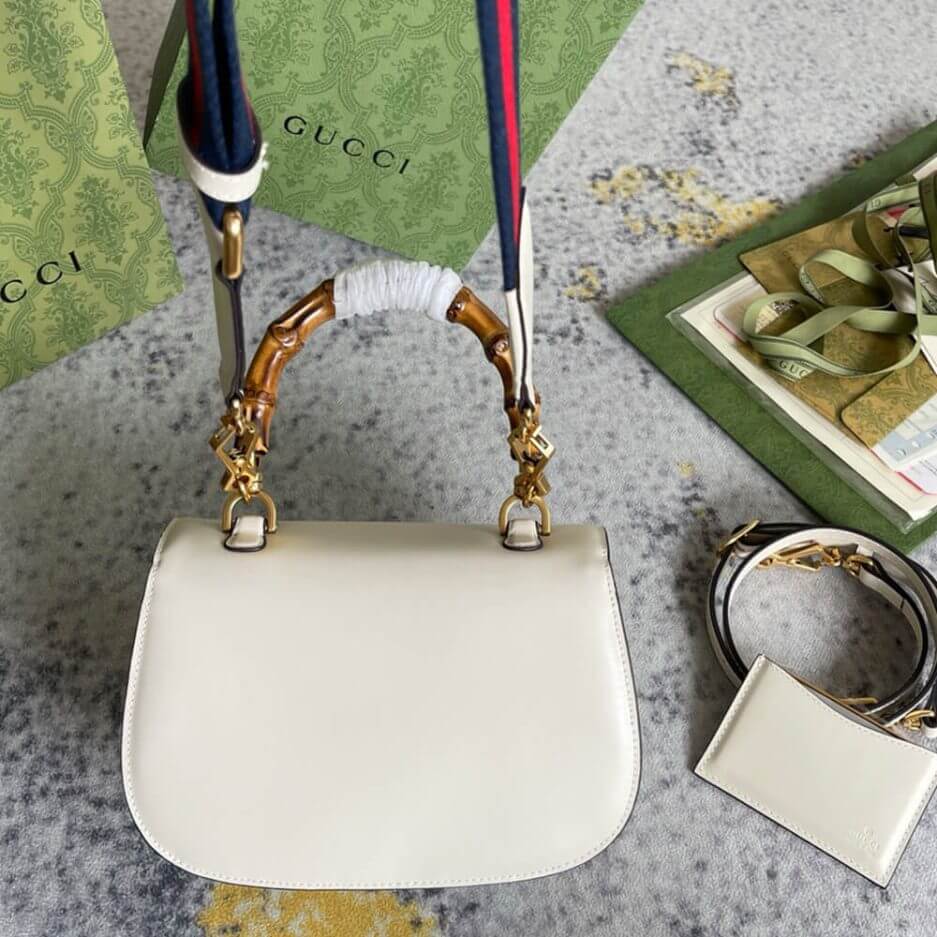 G*u*i bamboo 1947 jumbo gg small top handle bag