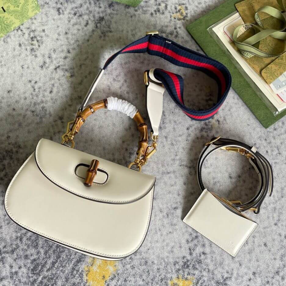 G*u*i bamboo 1947 jumbo gg small top handle bag